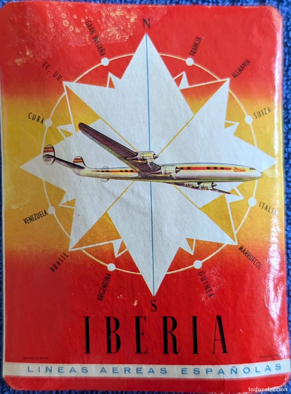 Etiquetas antiguas: Iberia - Etiqueta de vuelo para equipaje