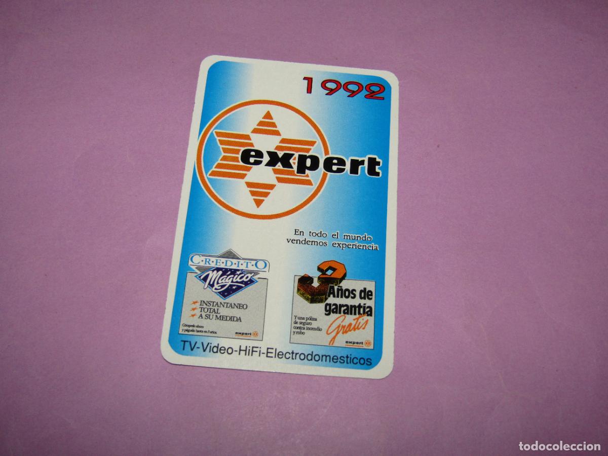 Etiquetas antiguas: Antiguo Calendario H. Fournier Publicidad de EXPERT del A&ntilde;o 1992
