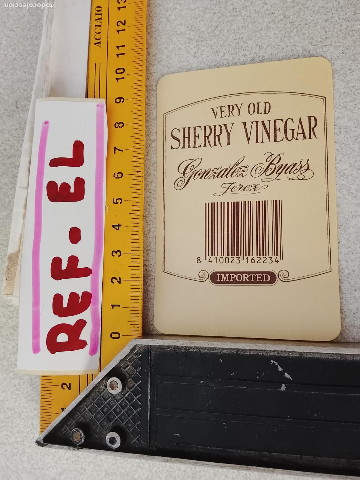 Old Labels: HAGA SU OFERTA - ANTIGUA ETIQUETA DE VINO LICOR co&ntilde;ac manzanilla fino SANLUCAR JEREZ CADIZ EL PUERTO