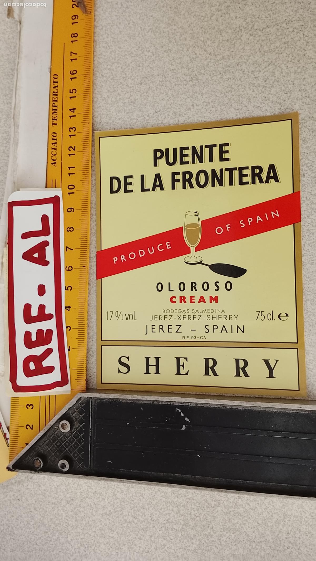 Etiquetas antiguas: HAGA SU OFERTA - ANTIGUA ETIQUETA DE VINO LICOR co&ntilde;ac manzanilla fino SANLUCAR JEREZ CADIZ EL PUERTO