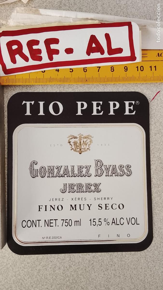 Etiquetas antiguas: HAGA SU OFERTA - ANTIGUA ETIQUETA DE VINO LICOR co&ntilde;ac manzanilla fino SANLUCAR JEREZ CADIZ EL PUERTO