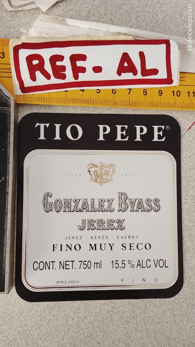 Etiquetas antiguas: HAGA SU OFERTA - ANTIGUA ETIQUETA DE VINO LICOR co&ntilde;ac manzanilla fino SANLUCAR JEREZ CADIZ EL PUERTO