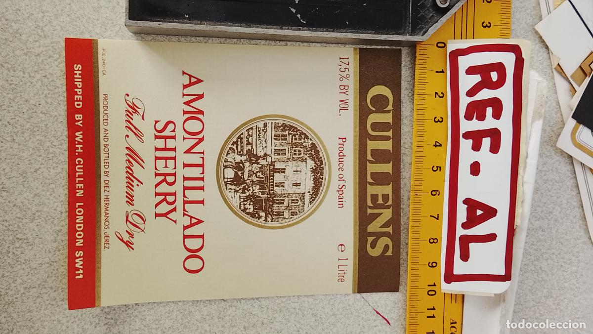 Etiquetas antiguas: HAGA SU OFERTA - ANTIGUA ETIQUETA DE VINO LICOR co&ntilde;ac manzanilla fino SANLUCAR JEREZ CADIZ EL PUERTO