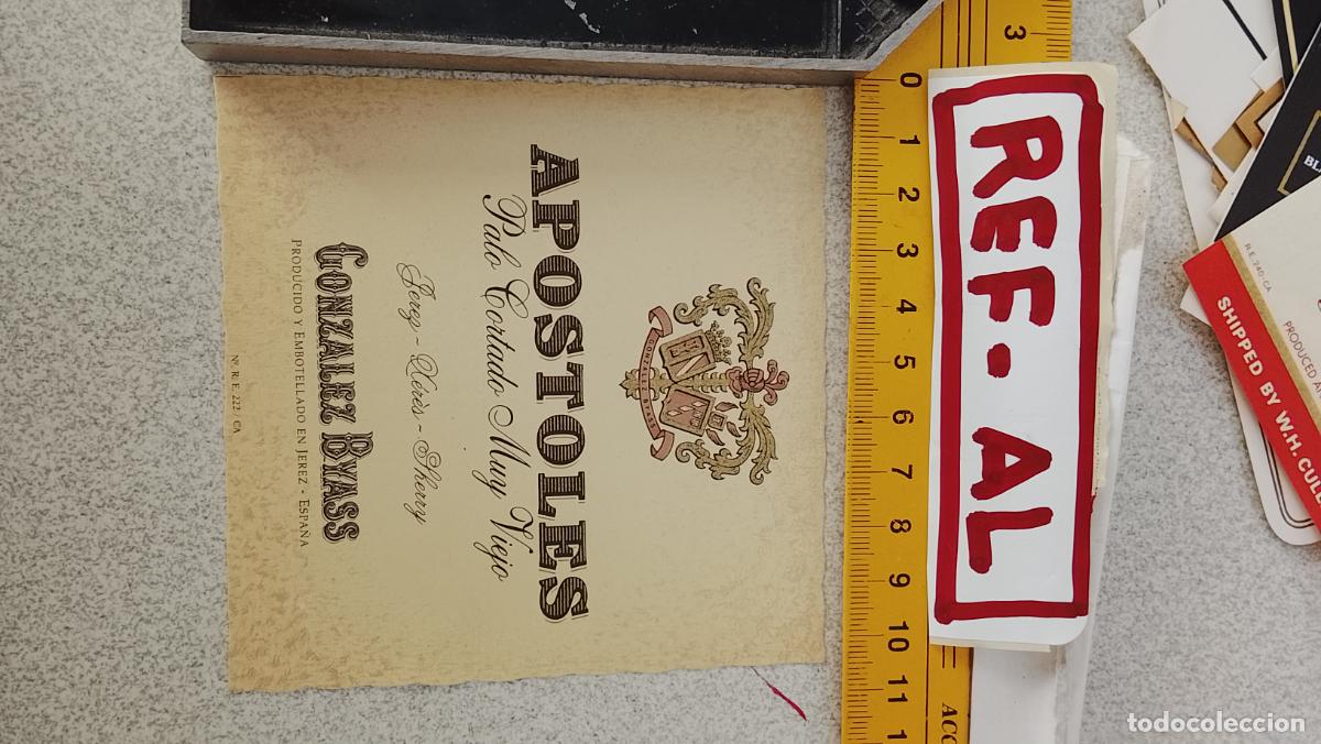 Etiquetas antiguas: HAGA SU OFERTA - ANTIGUA ETIQUETA DE VINO LICOR co&ntilde;ac manzanilla fino SANLUCAR JEREZ CADIZ EL PUERTO