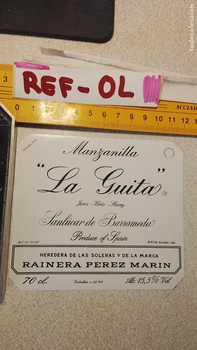 Etiquetas antiguas: HAGA SU OFERTA - ANTIGUA ETIQUETA DE VINO LICOR co&ntilde;ac manzanilla fino SANLUCAR JEREZ CADIZ EL PUERTO