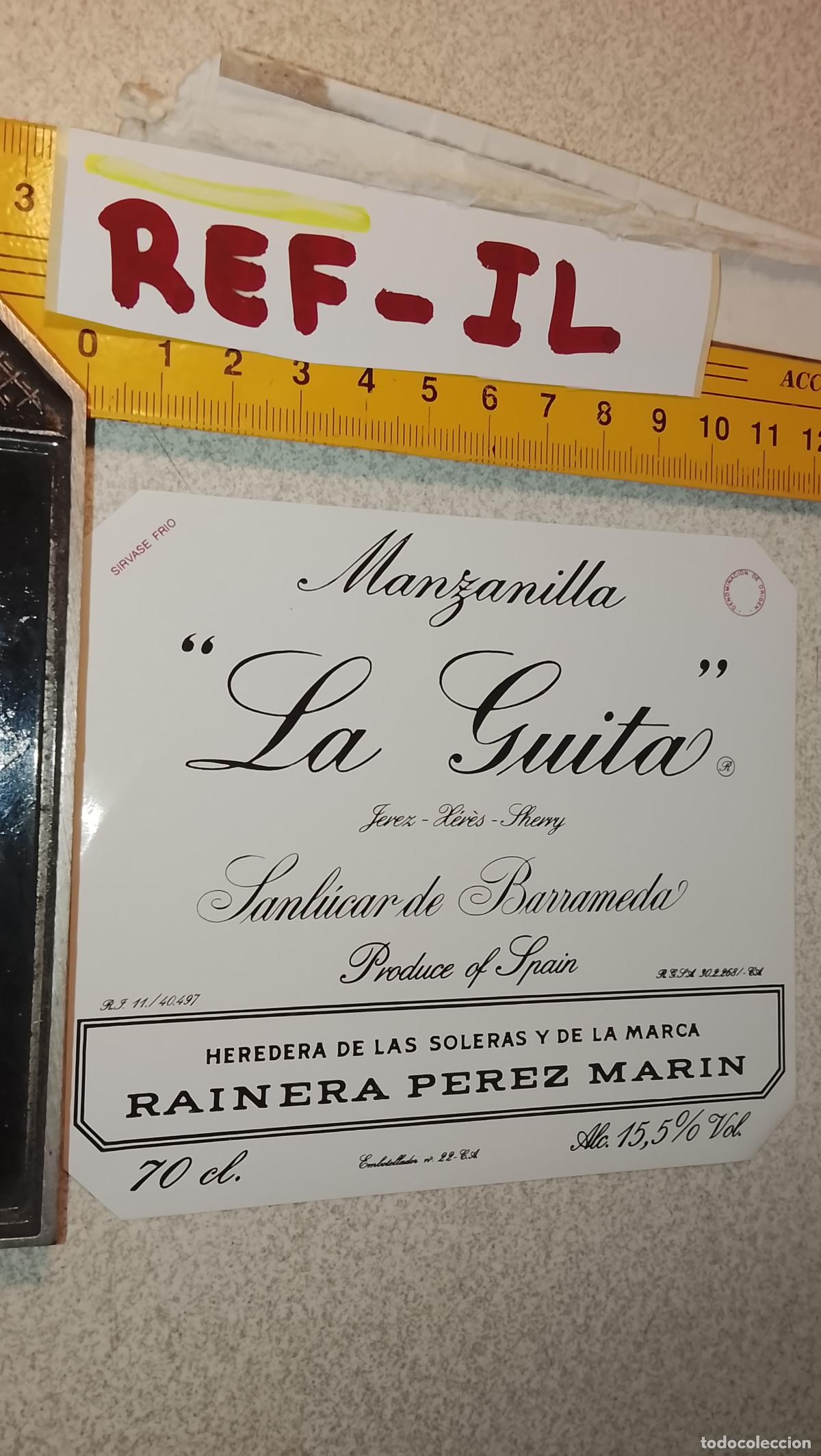 Etiquetas antiguas: HAGA SU OFERTA - ANTIGUA ETIQUETA DE VINO LICOR co&ntilde;ac manzanilla fino SANLUCAR JEREZ CADIZ EL PUERTO