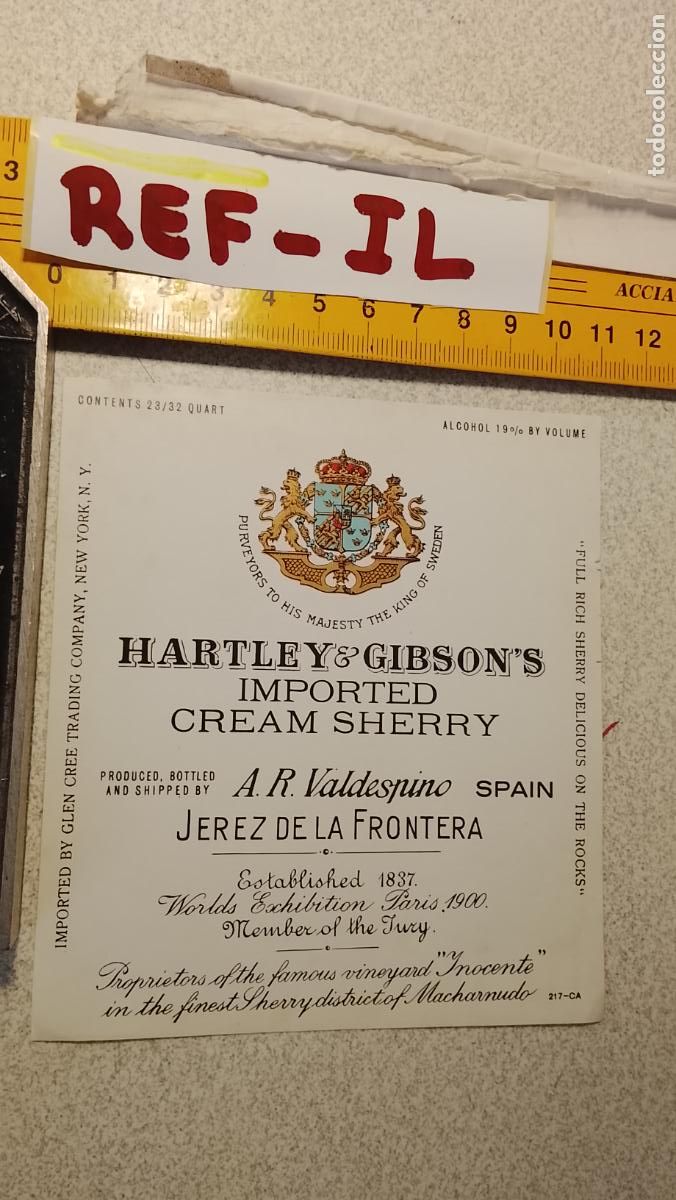 Etiquetas antiguas: HAGA SU OFERTA - ANTIGUA ETIQUETA DE VINO LICOR co&ntilde;ac manzanilla fino SANLUCAR JEREZ CADIZ EL PUERTO