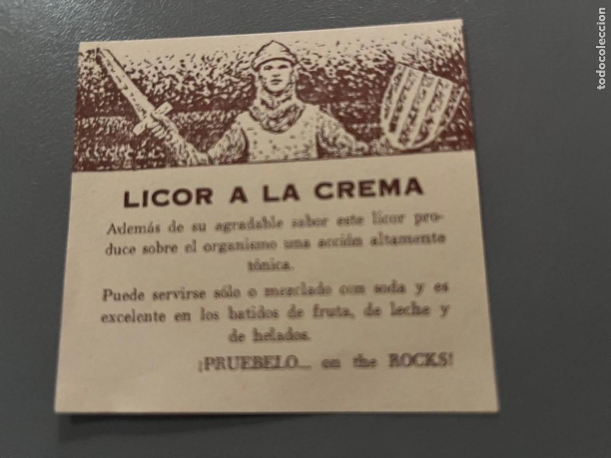 Etiquetas antiguas: etiqueta licor de crema Reus Tarragona