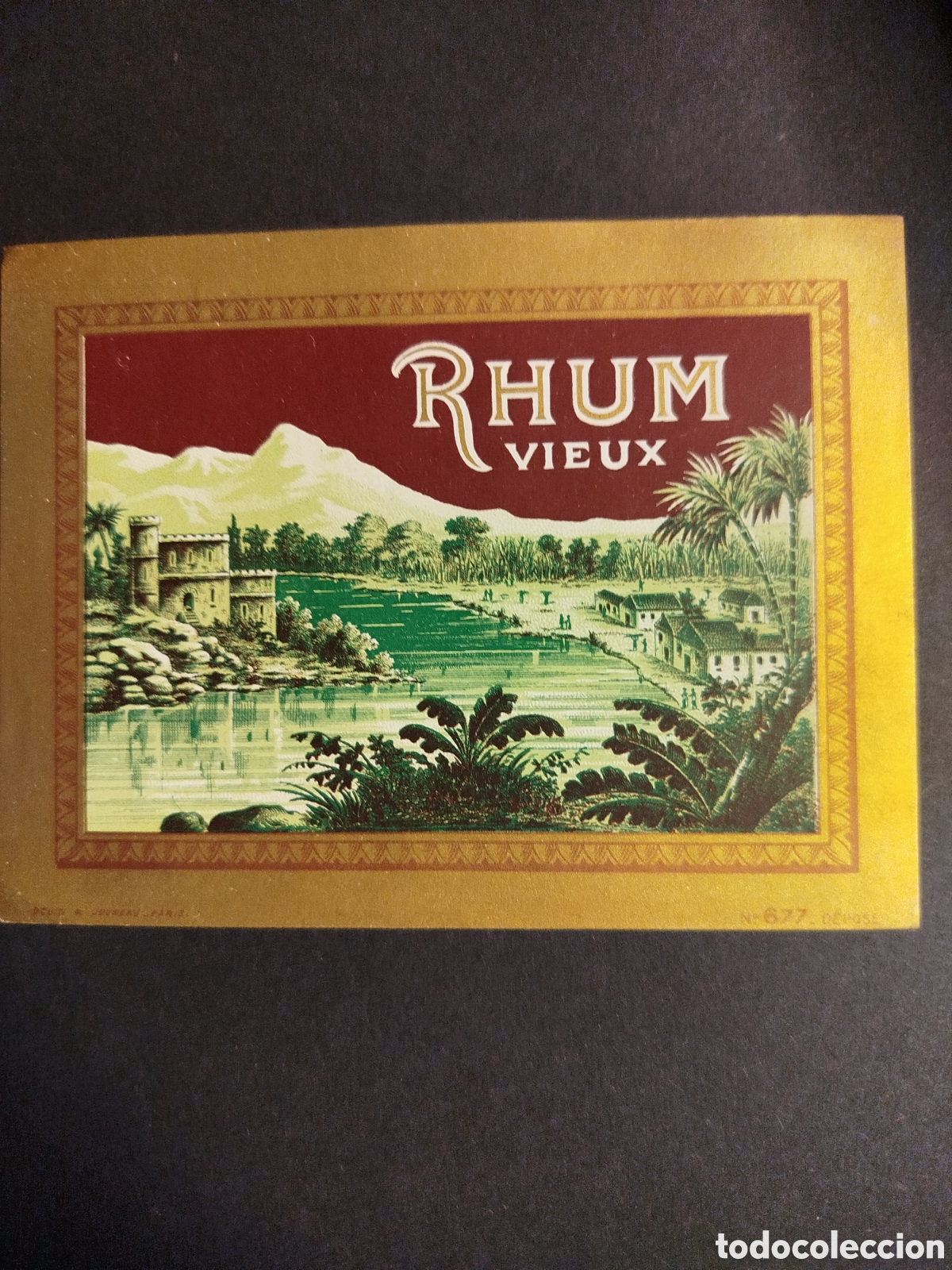 Etiquetas antiguas: Etiqueta antigua Rhum Vieux