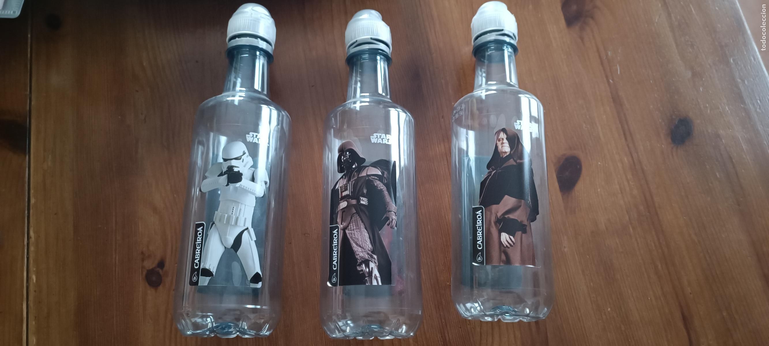 Etiquetas antiguas: LOTE DE 3 BOTELLAS VACIAS CABREIROA - STAR WARS - EDICION VILLANOS