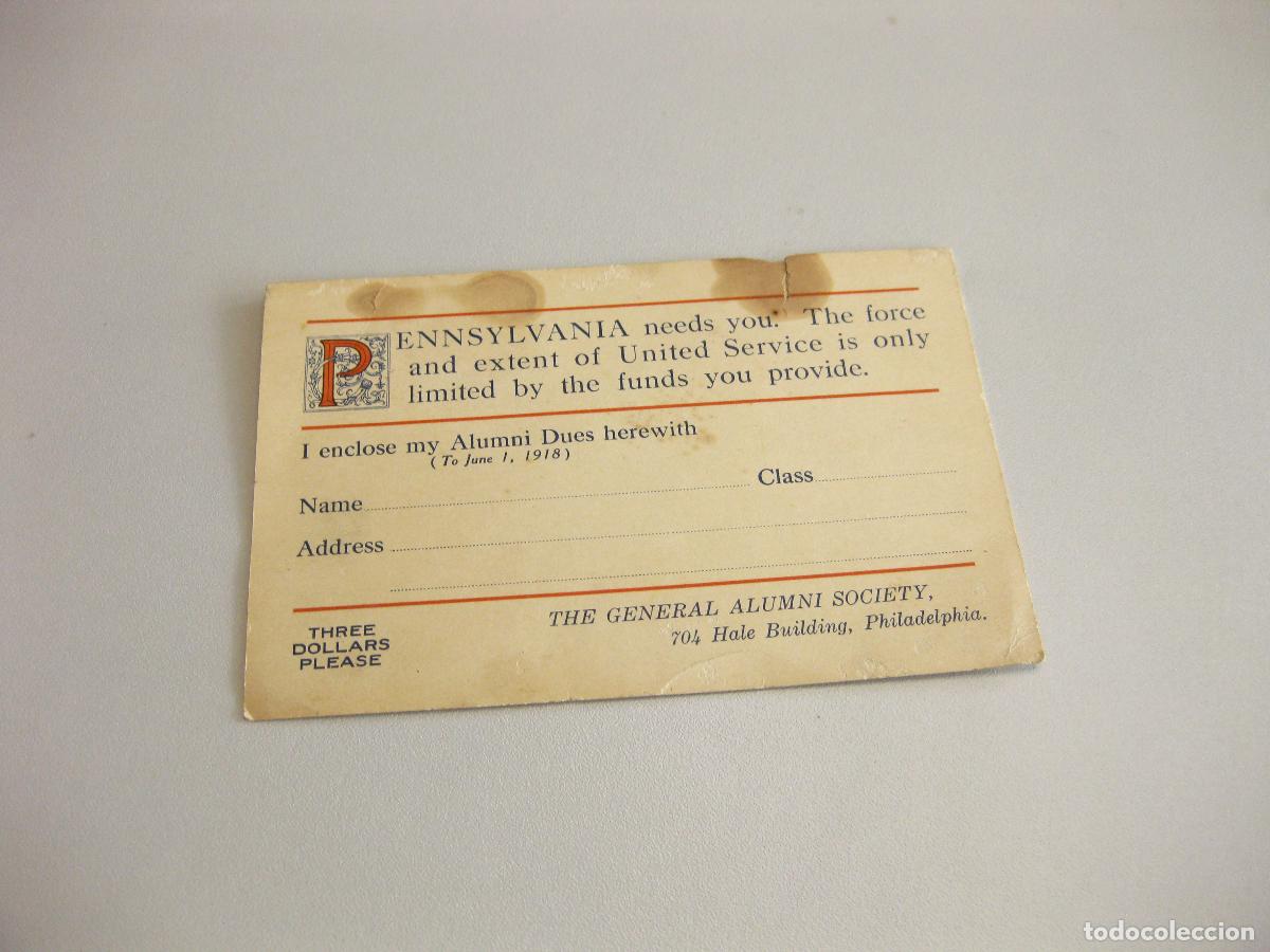 Etiquetas antiguas: ANTIGUA HOJA DE SOLICITUD DE DONATIVO PARA LA UNIVERSIDAD DE PENSYLVANIA.