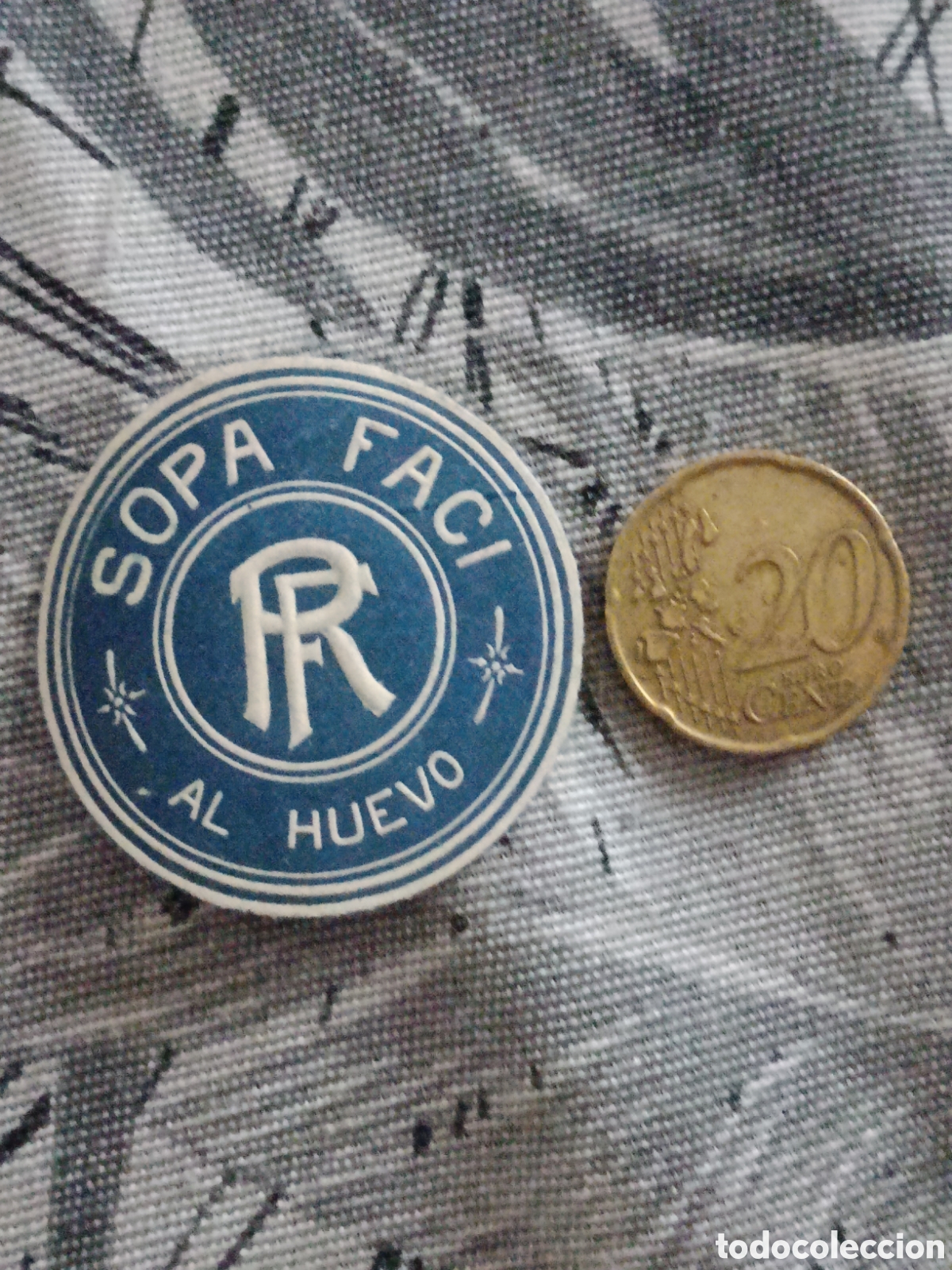Etiquetas antiguas: SOPA F&Aacute;CIL AL HUEVO [ ETIQUETA A&Ntilde;OS 40-50 ]