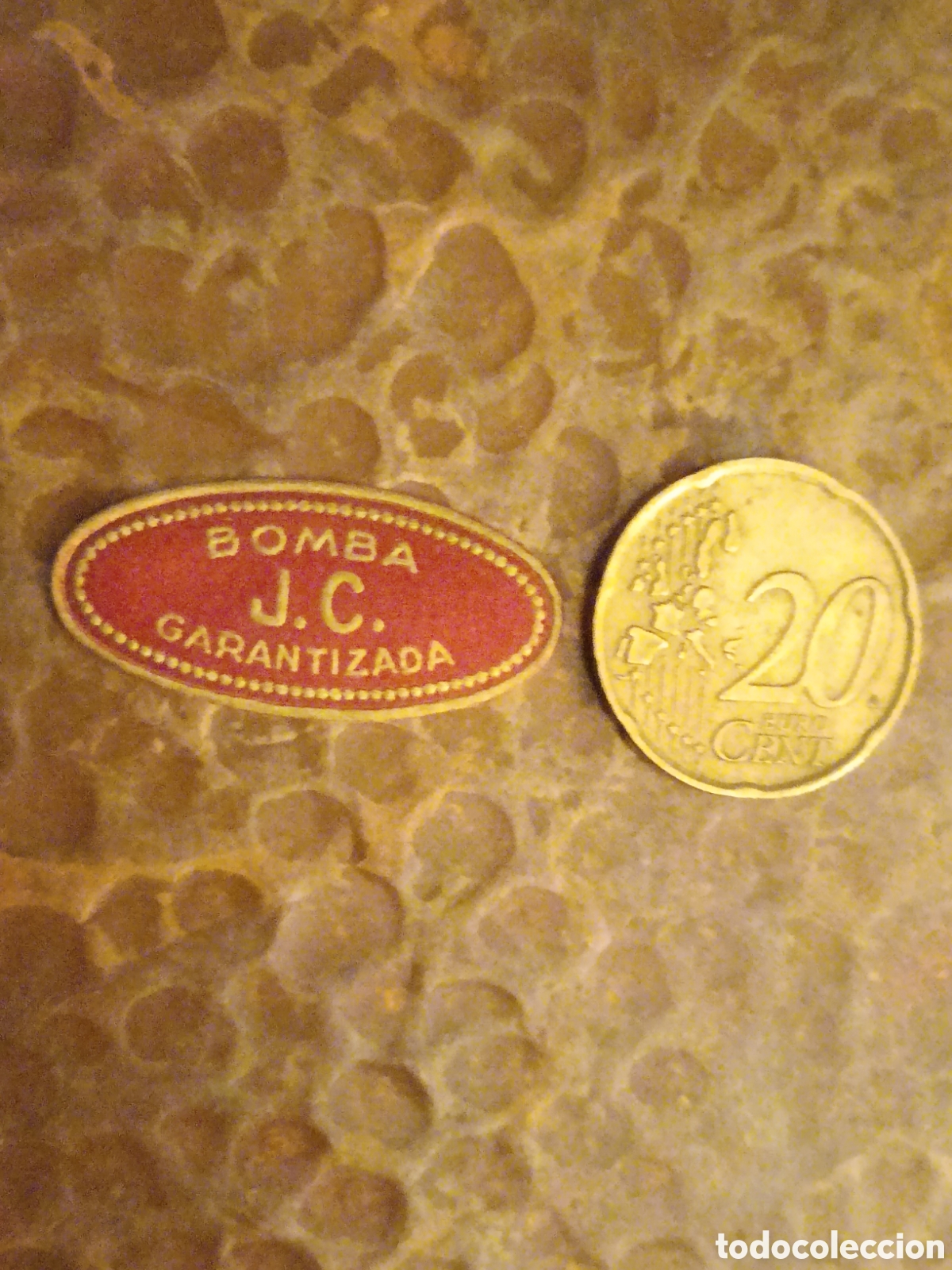 Etiquetas antiguas: BOMBA J.C GARANTIZADA [ ETIQUETA A&Ntilde;OS 40-50 ]