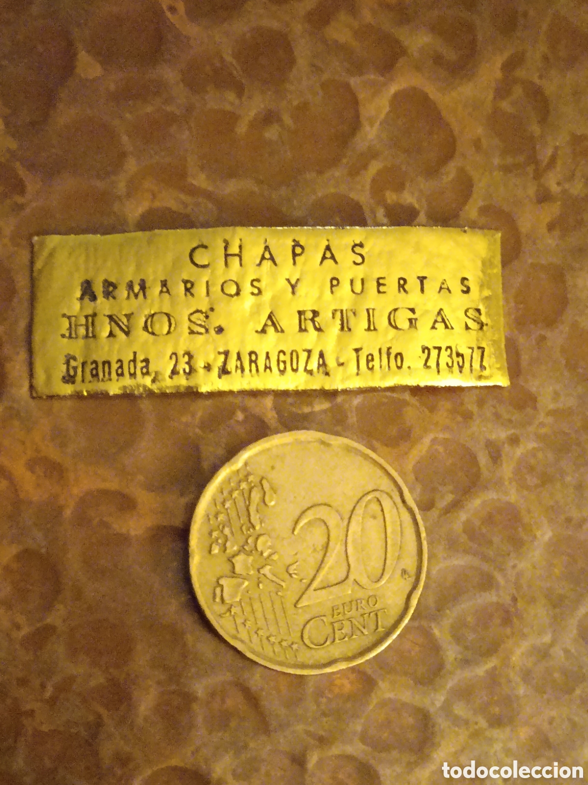 Etiquetas antiguas: CHAPAS ARMARIOS Y PUERTAS HERMANOS ARTIGAS ZARAGOZA [ ETIQUETA A&Ntilde;OS 40-50 ]