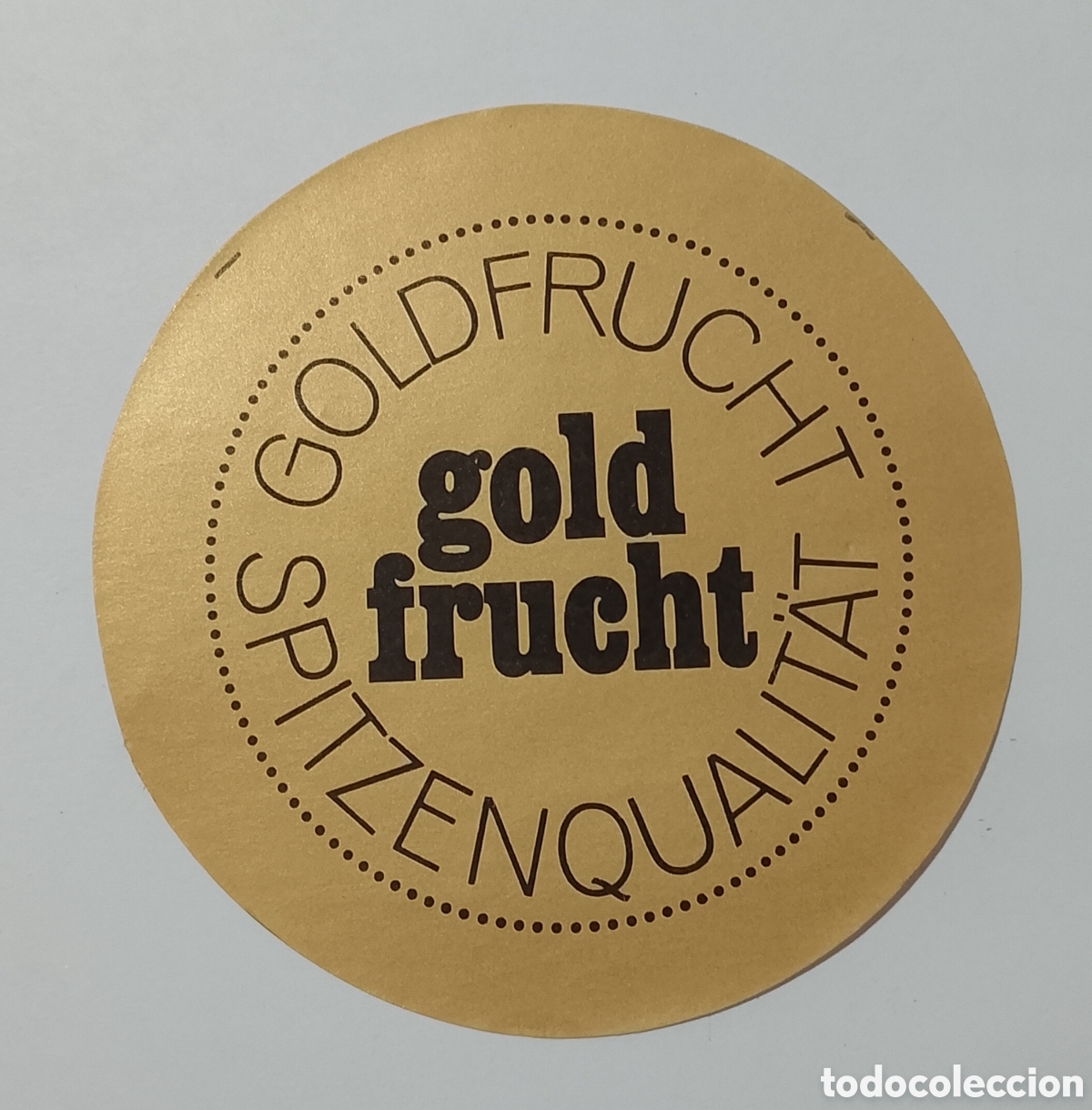 Etiquetas antiguas: Antigua etiqueta de naranjas Gold frucht