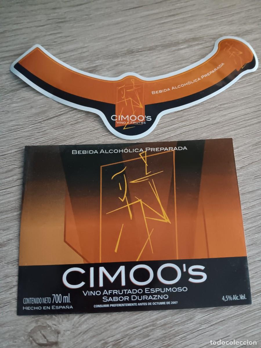 Etiquetas antiguas: ETIQUETA VINO CIMOO&acute;S CHAMPANERA DE VILLAVICIOSA