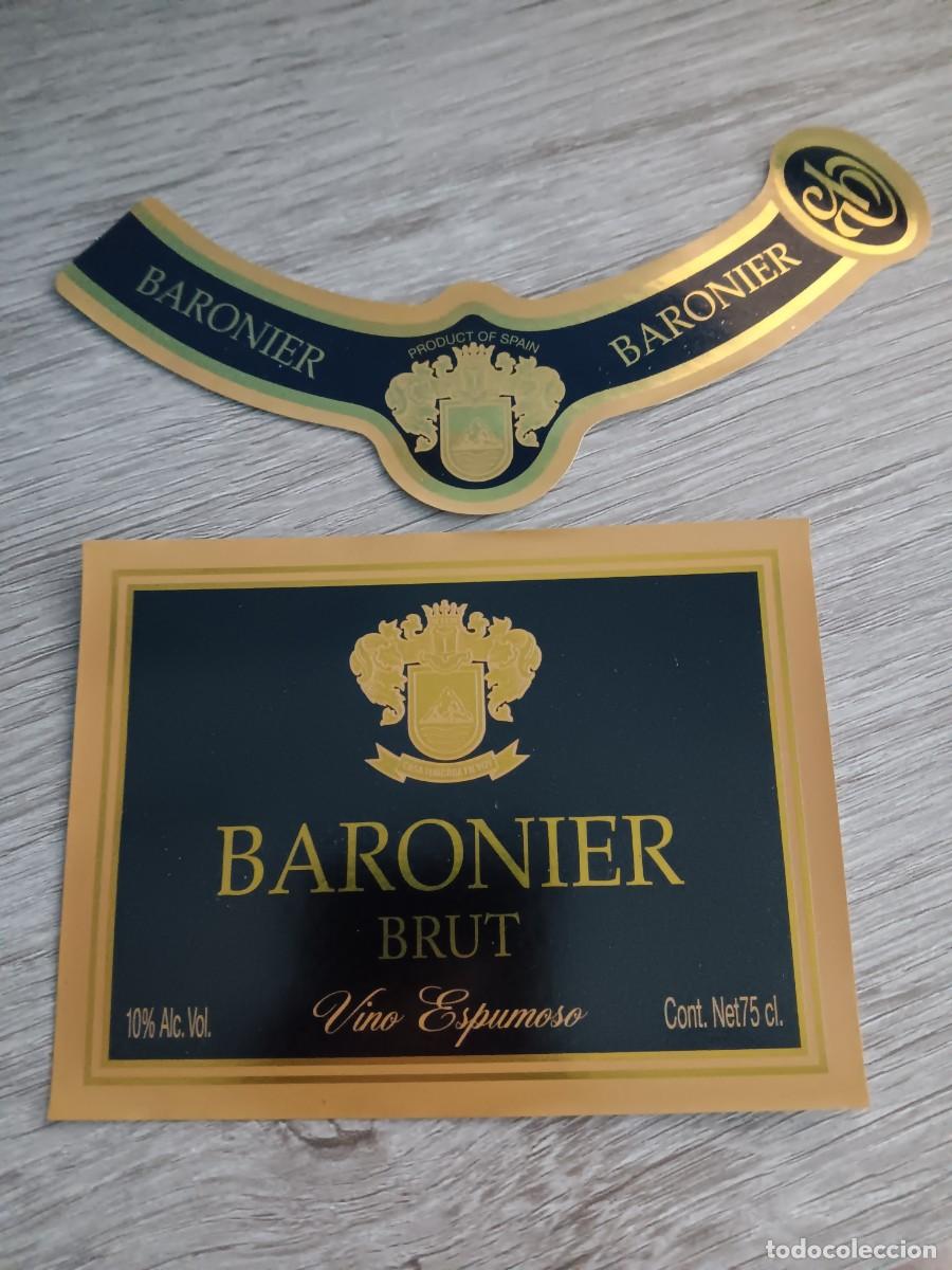 Etiquetas antiguas: ETIQUETA VINO BARONIER BRUT CHAMPANERA DE VILLAVICIOSA