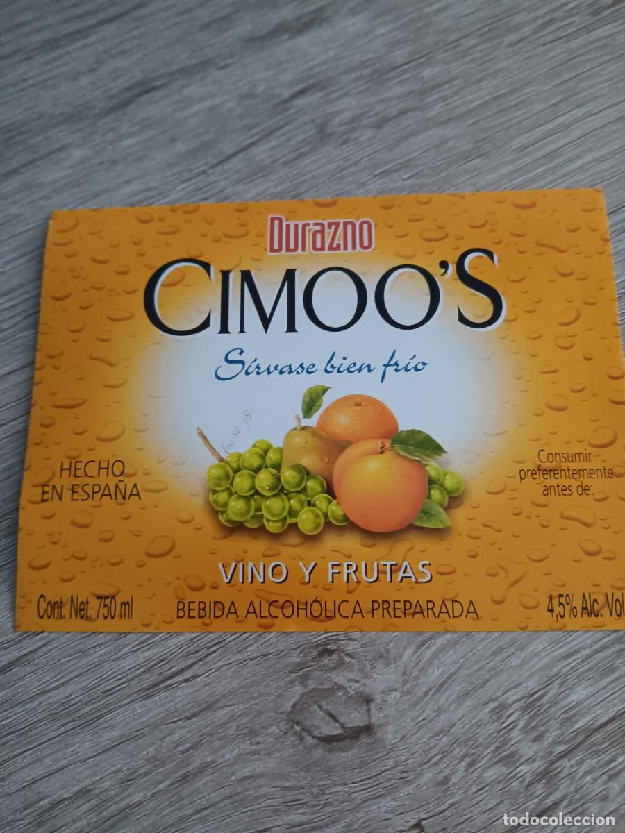 Etiquetas antiguas: ETIQUETA VINO DURAZNO CIMOO&acute;S CHAMPANERA DE VILLAVICIOSA