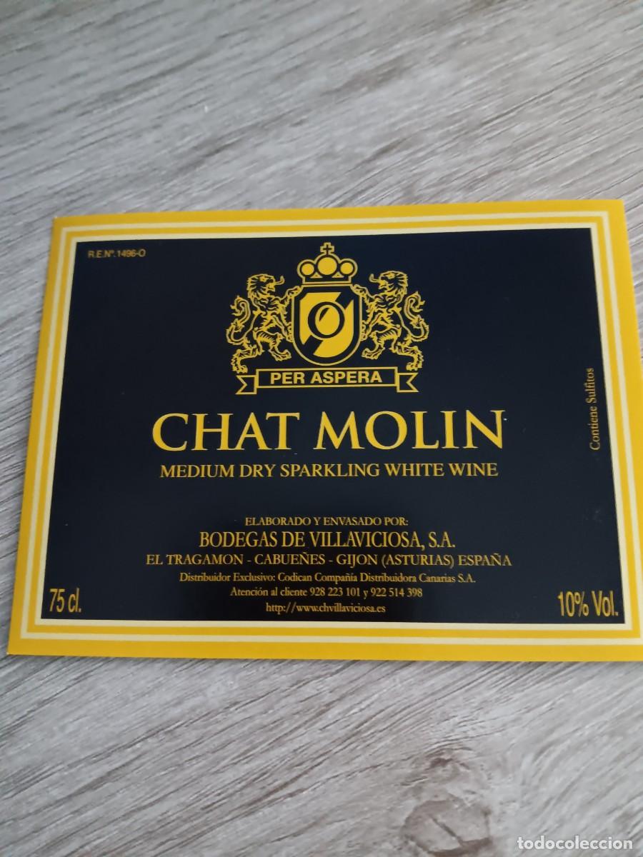 Etiquetas antiguas: ETIQUETA VINO CHAT MOLIN CHAMPANERA DE VILLAVICIOSA