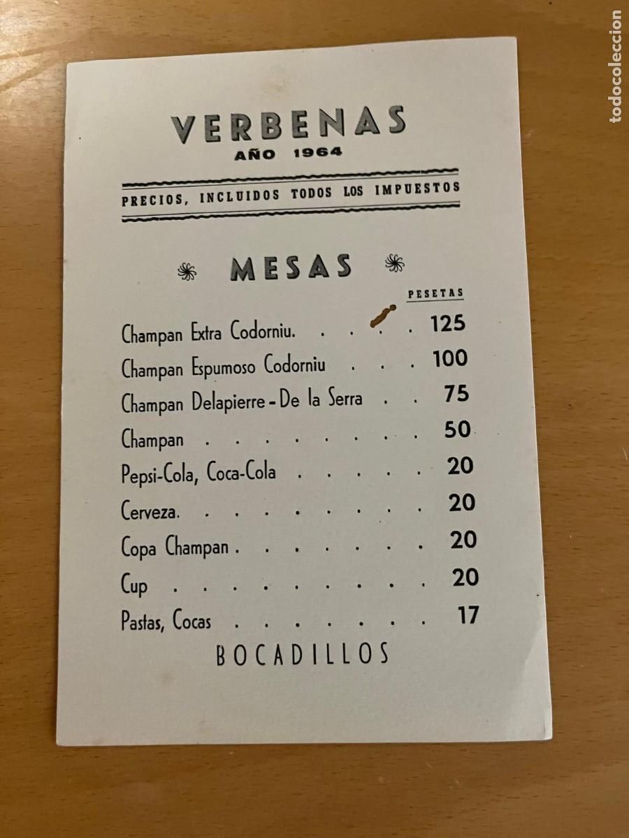 Etiquetas antiguas: lista precios 1964 regalo de Must&eacute; Gili Reus