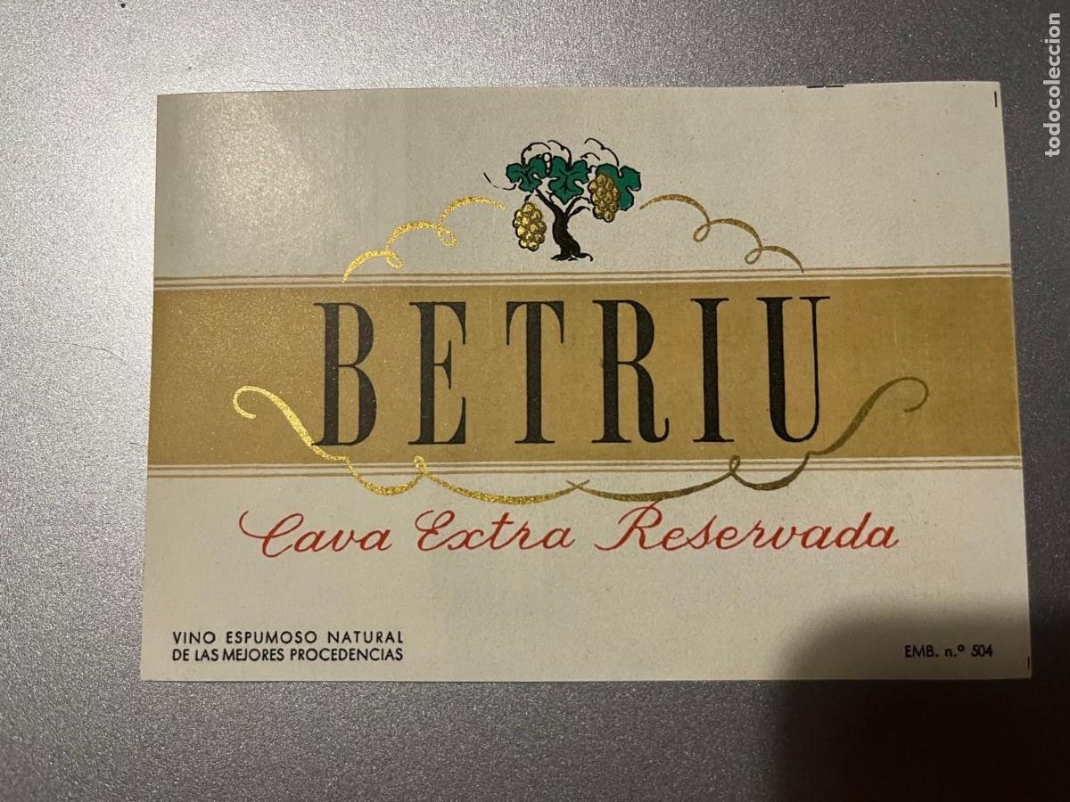 Etiquetas antiguas: Betriu cava exta reservada