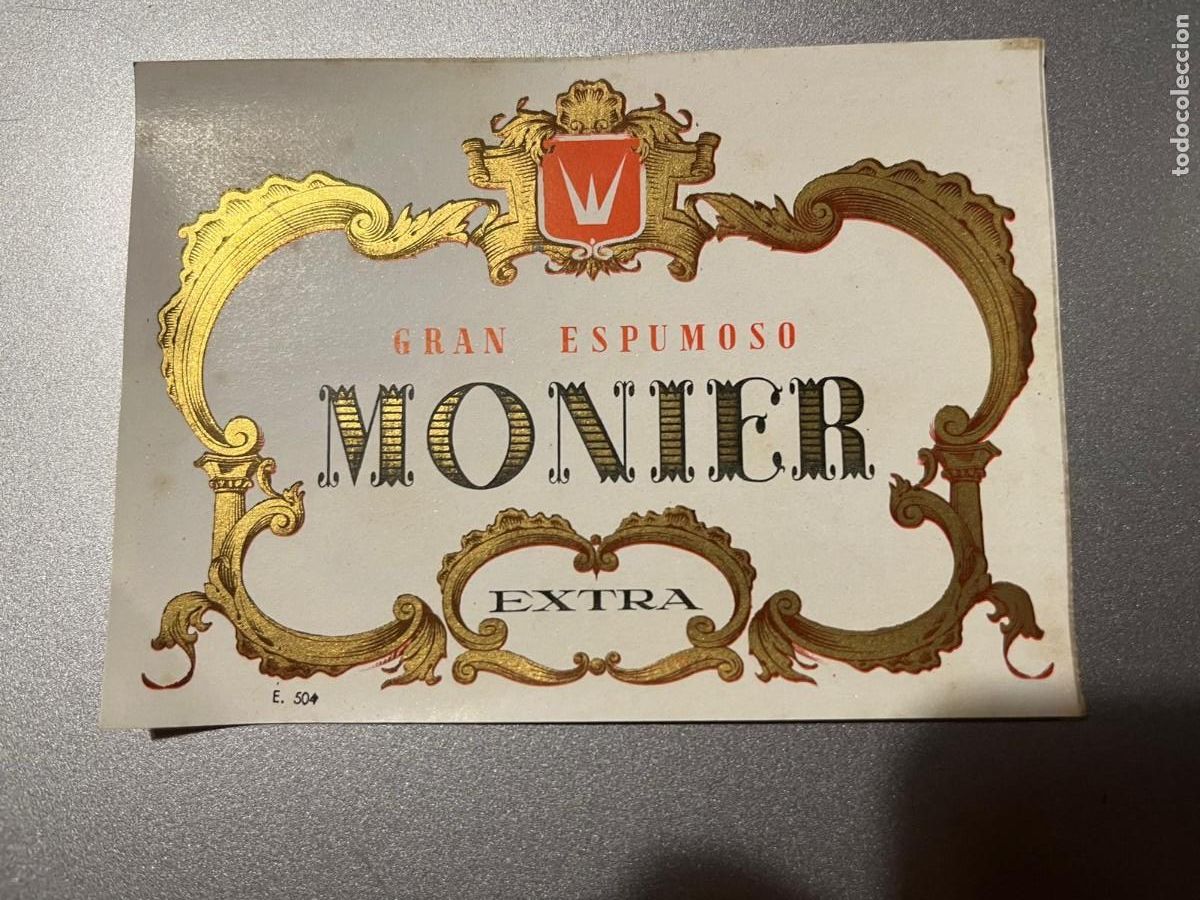 Etiquetas antiguas: gran espumoso Monier extra