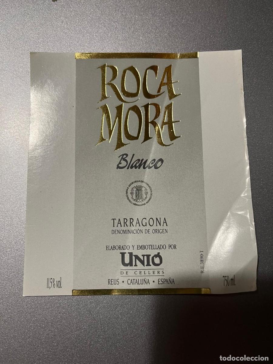 Etiquetas antiguas: ROCA MORA blanco Unio Reus Tarragona