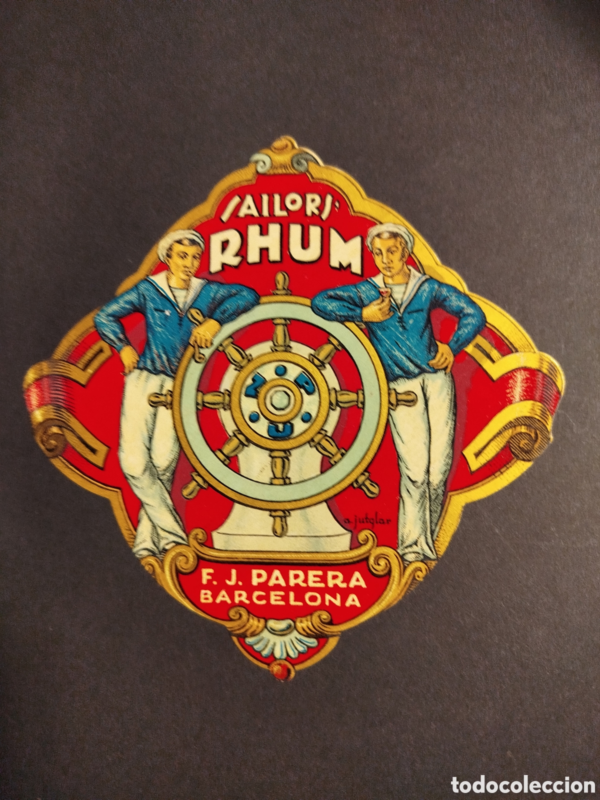 Etiquetas antiguas: SAILORS RHUM F.J.PARERA