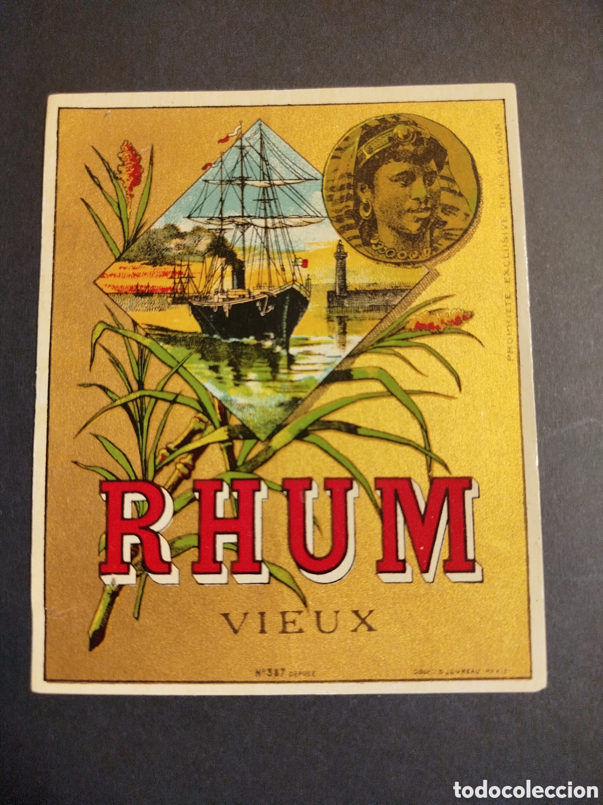 Etiquetas antiguas: ETIQUETA RHUM VIEUX FRANCE