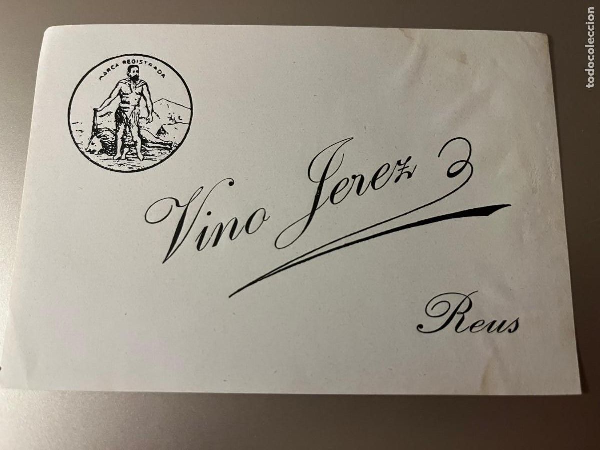 Etiquetas antiguas: VINO JEREZ Reus Tarragona