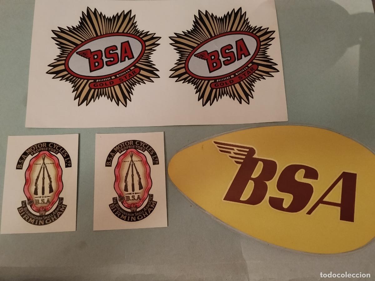 Etiquetas antiguas: BSA - 5 ETIQUETAS ADHESIVAS