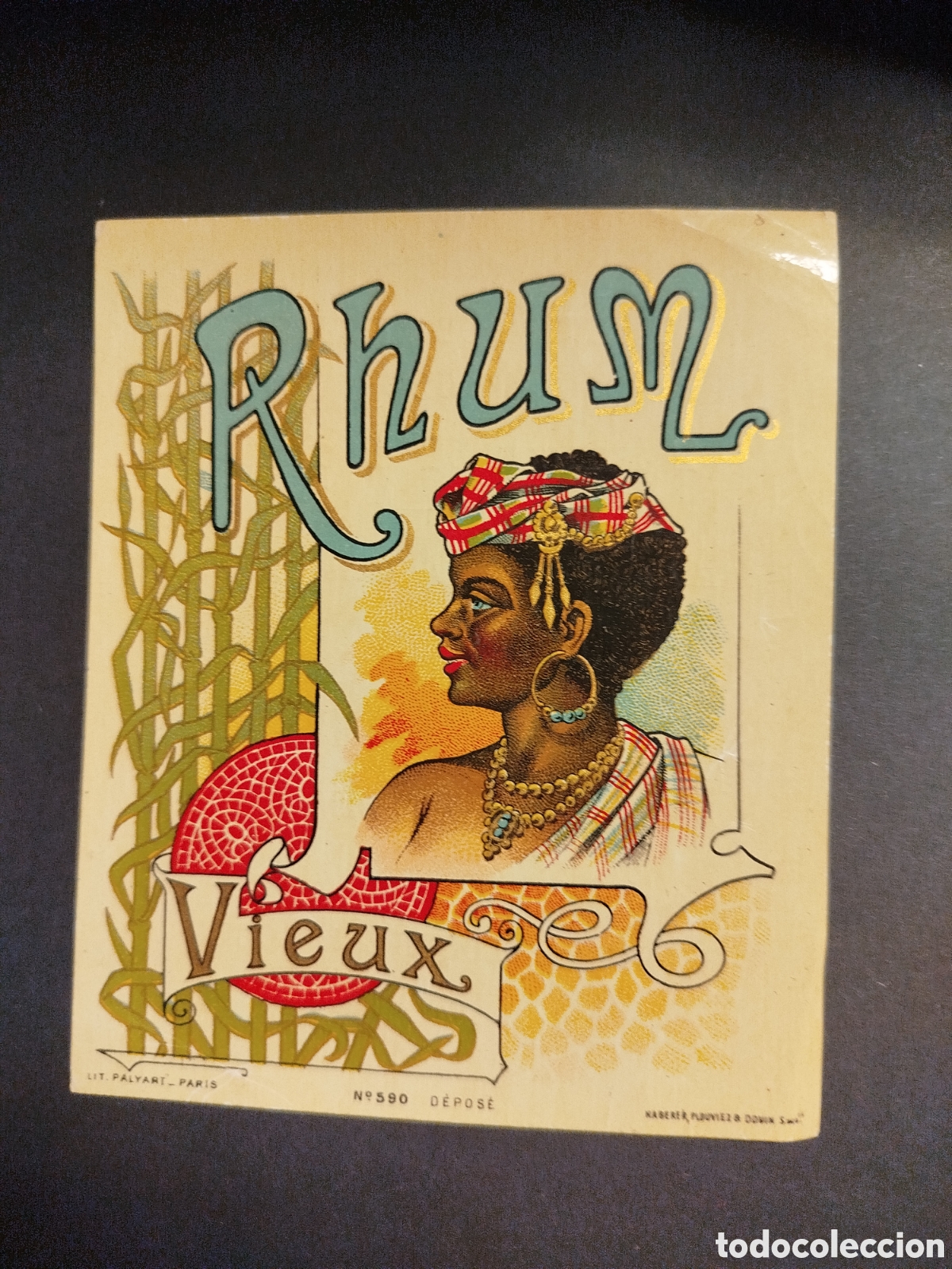Etiquetas antiguas: ETIQUETA MUESTRA RHUM VIEUX SIN CIRCULAR