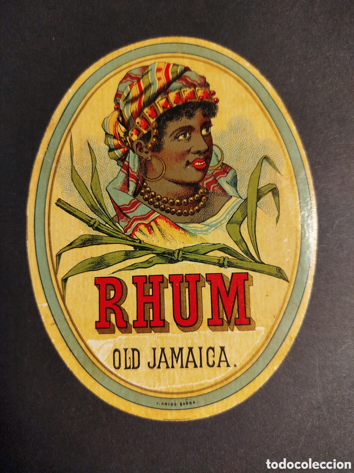 Etiquetas antiguas: ETIQUETA RHUM OLD JAMAICA