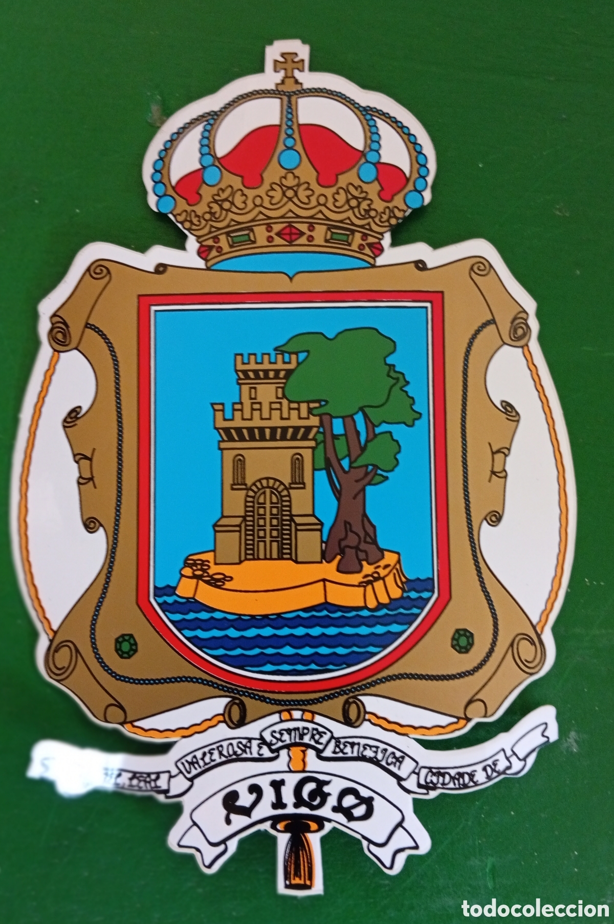 Etiquetas antiguas: Ciudad de Vigo lote de 6 preciosas pegatinas vintage