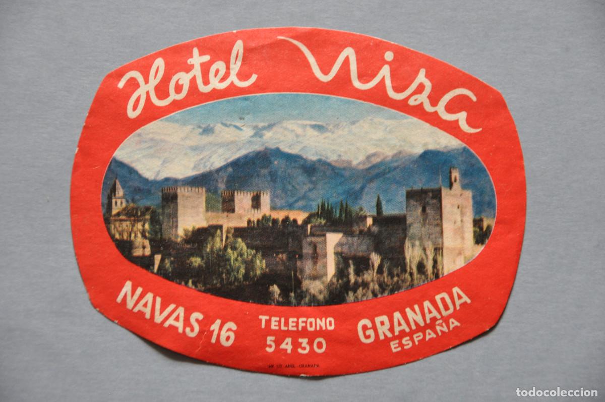 Etiquetas antiguas: ETIQUETA DEL HOTEL NIZA DE GRANADA