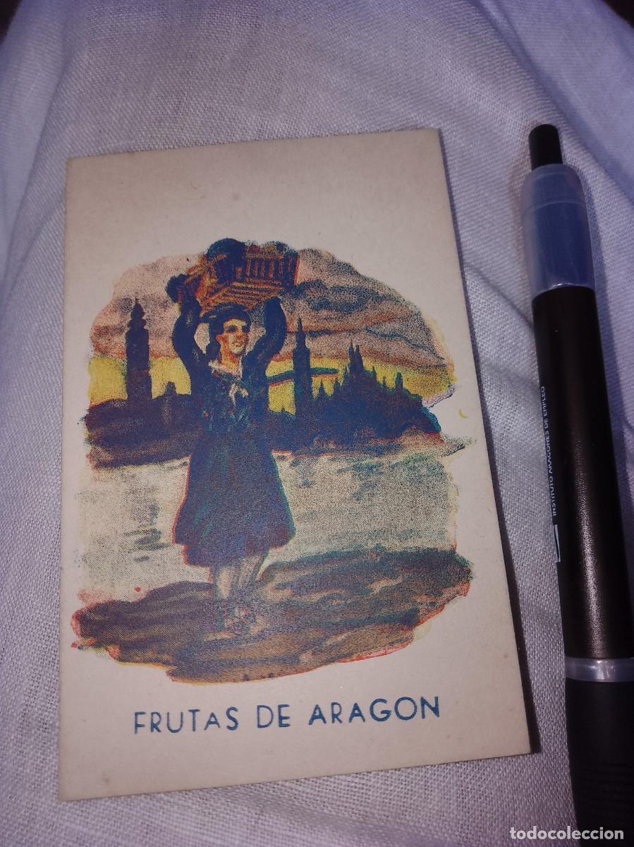 Etiquetas antiguas: Targeta frutas Arag&oacute;n a&ntilde;os 50 - Foto 1