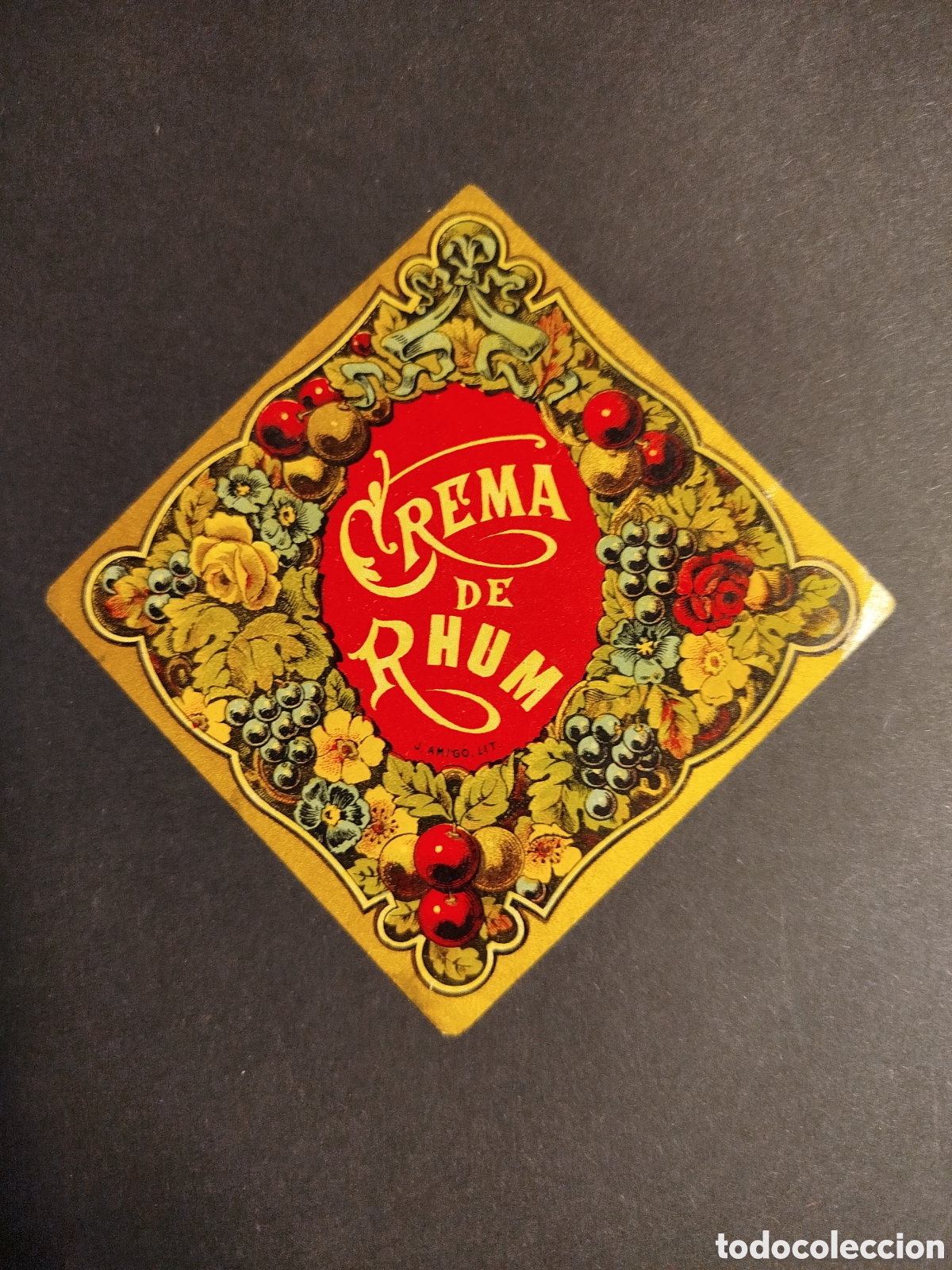 Etiquetas antiguas: ETIQUETA CREMA DE RHUM