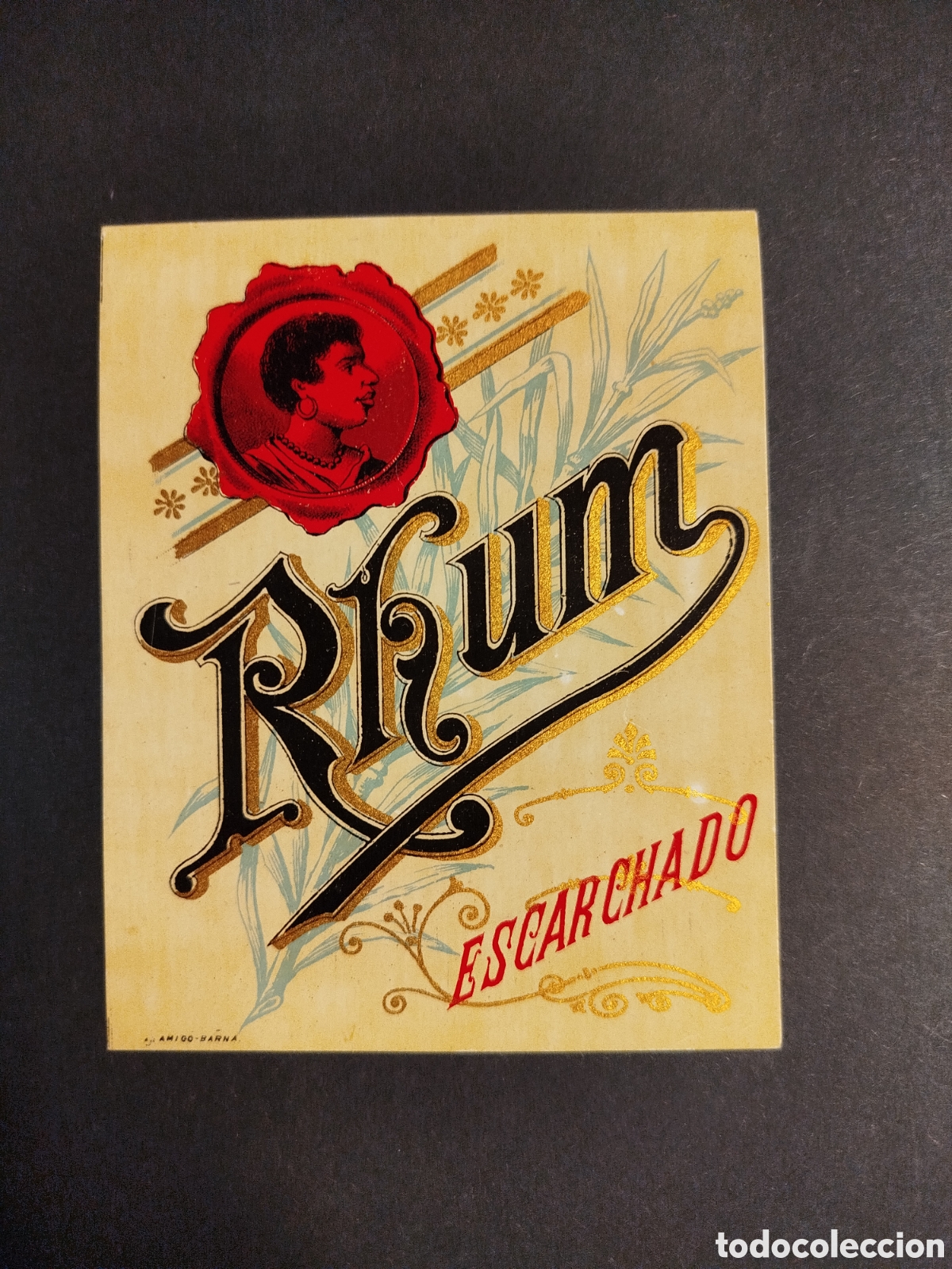 Etiquetas antiguas: ETIQUETA RHUM ESCARCHADO - Foto 1
