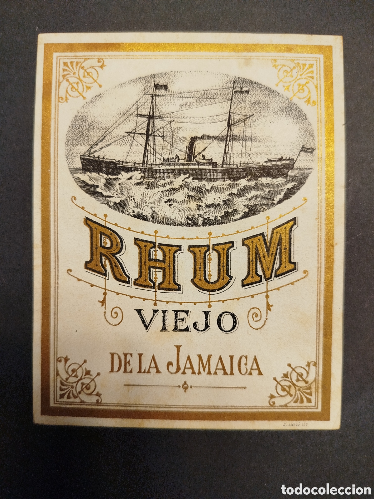 Etiquetas antiguas: ETIQUETA RHUM VIEJO DE LA JAMAICA
