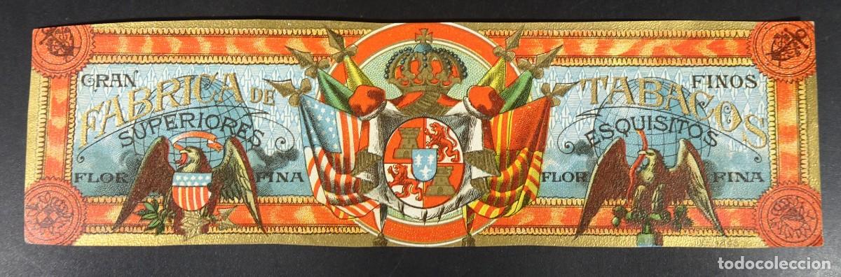 &Eacute;tiquettes anciennes: ANTIGUA ETIQUETA LITOGRAFIA, PUBLICIDAD F&Aacute;BRICA TABACOS ,FLOR FINA, VER FOTOS
