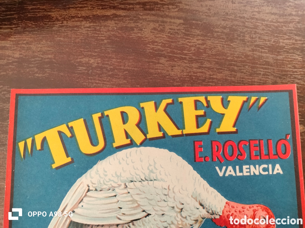 Etiquetas antiguas: Etiqueta cebollas Turkey E Rosell&oacute; Valencia - Foto 2