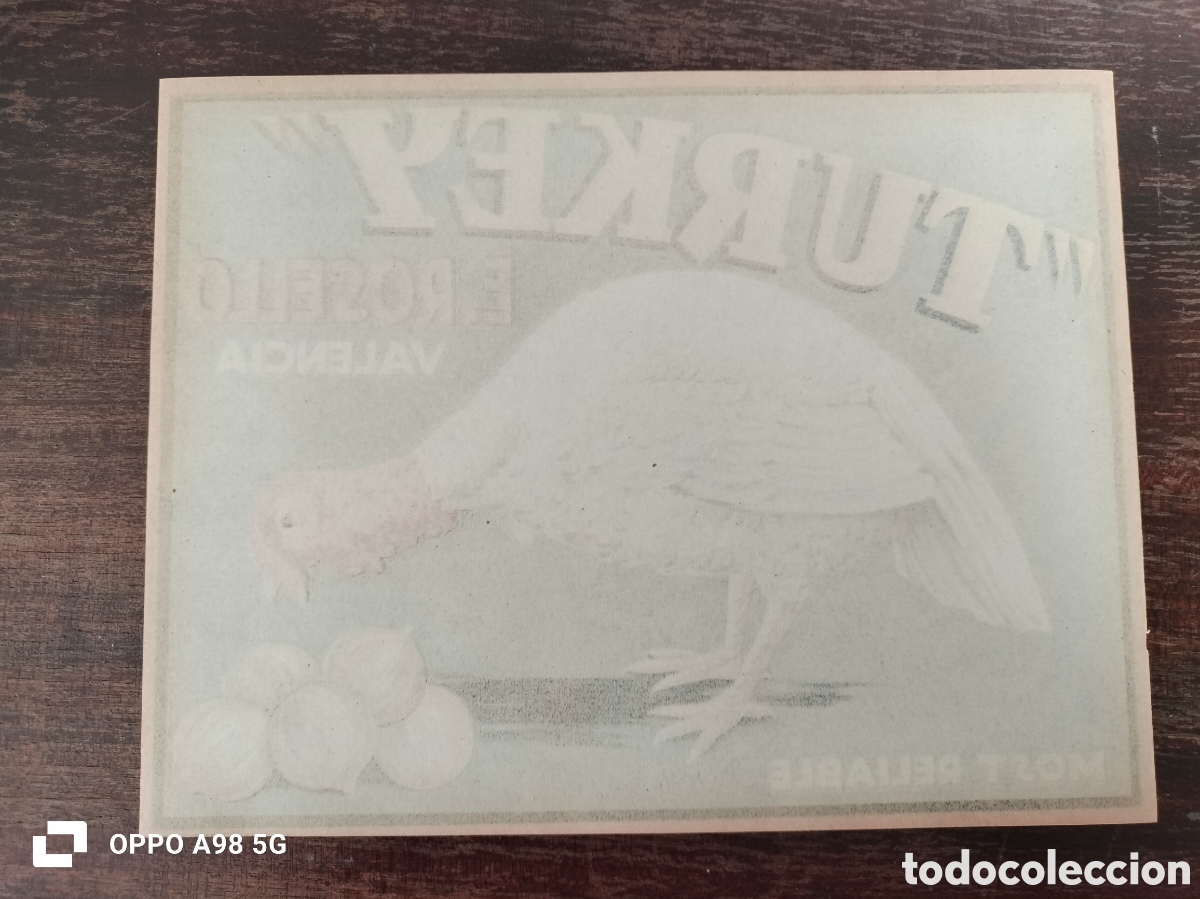 Etiquetas antiguas: Etiqueta cebollas Turkey E Rosell&oacute; Valencia - Foto 4