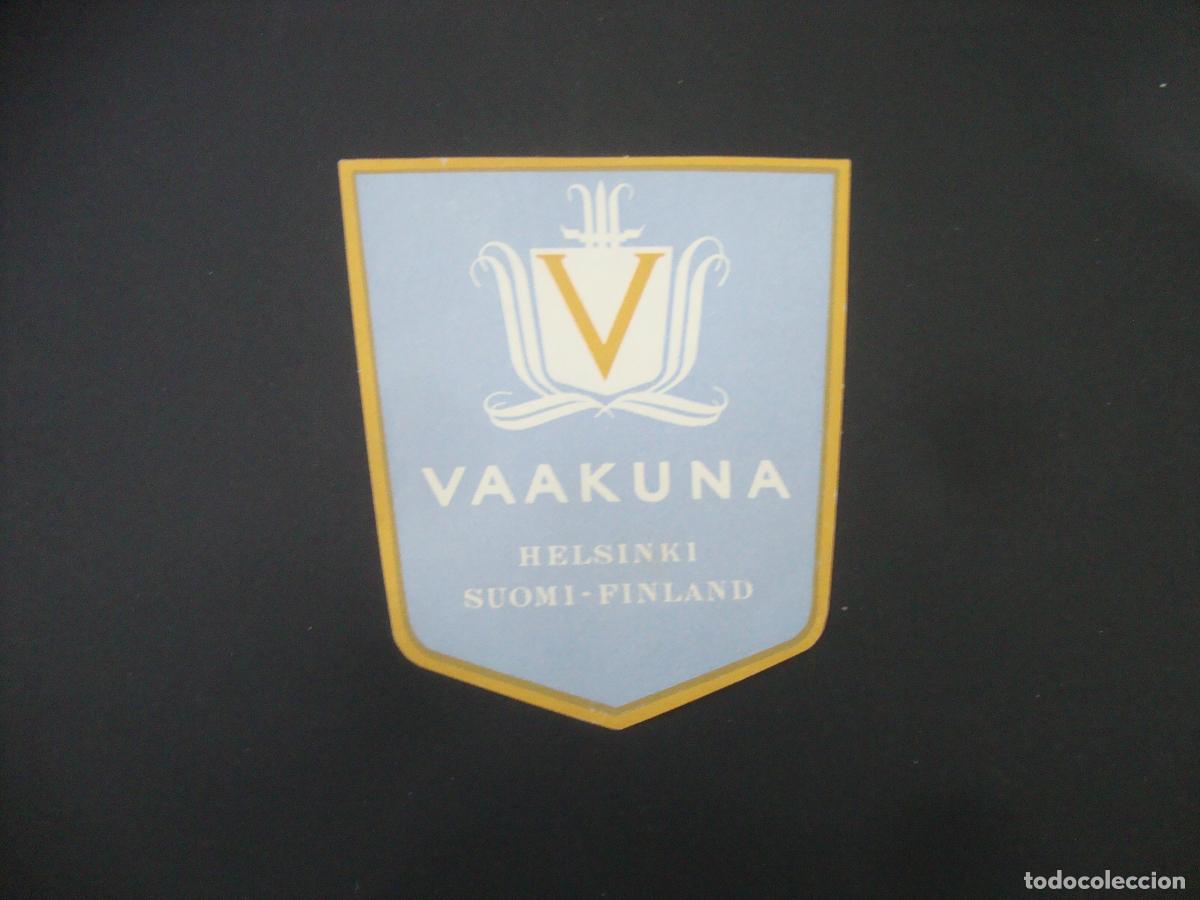 Etiquetas antiguas: ANTIGUA ETIQUETA HOTEL VAAKUNA HELSINKI FINLANDIA
