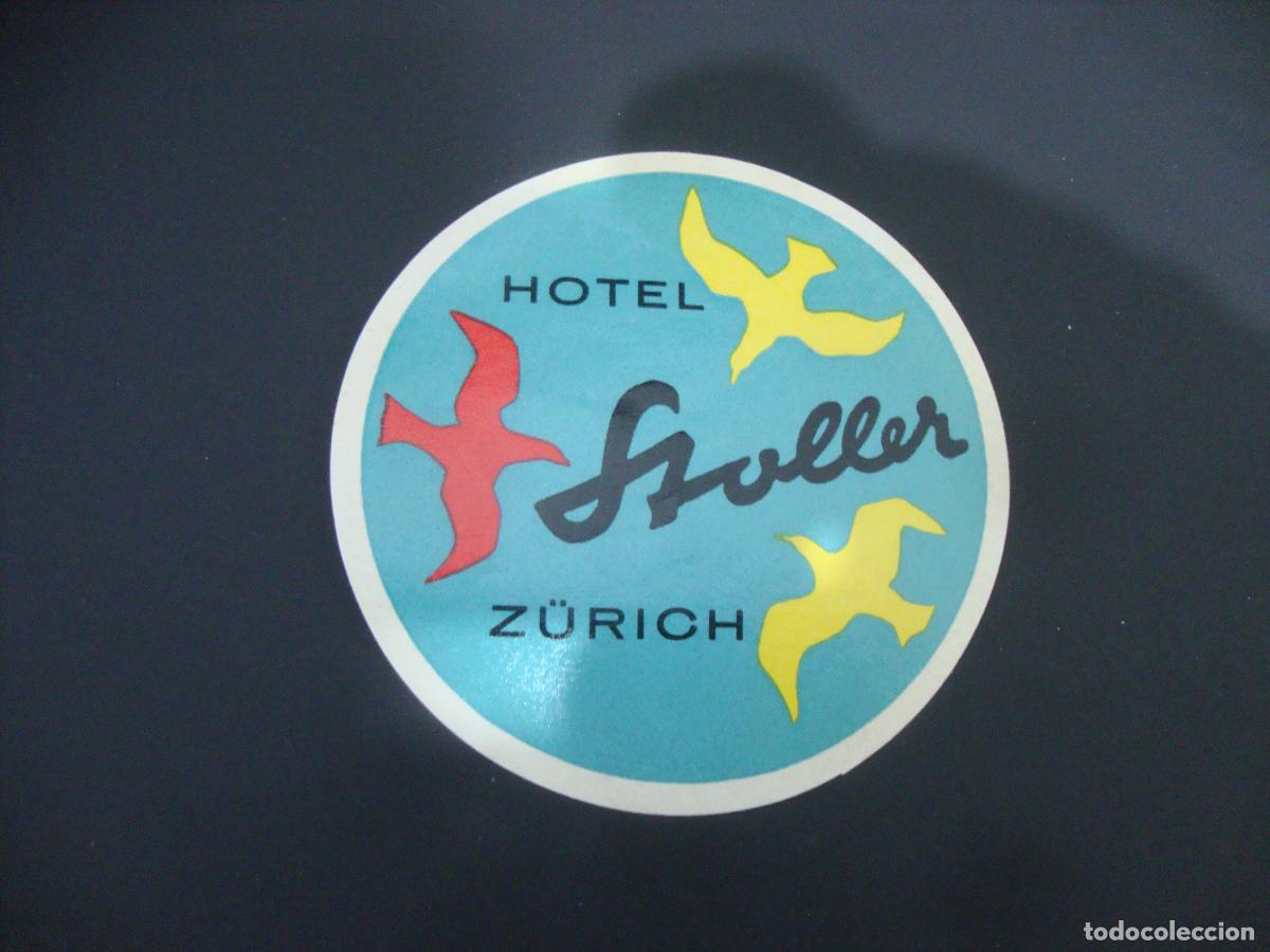 Etiquetas antiguas: ANTIGUA ETIQUETA HOTEL HOLLER ZURICH SUIZA