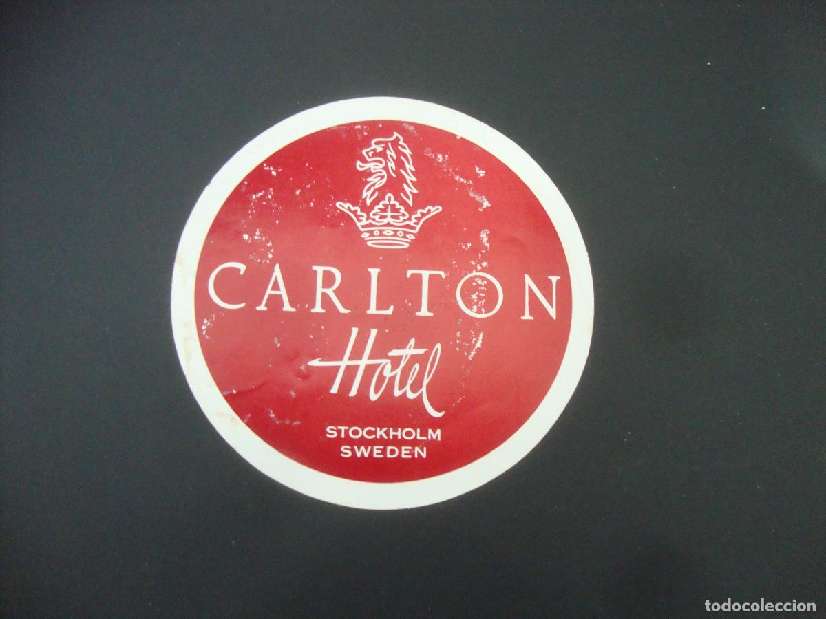 Etiquetas antiguas: ANTIGUA ETIQUETA HOTEL CARLTON HOTEL STOCKOLM SUECIA