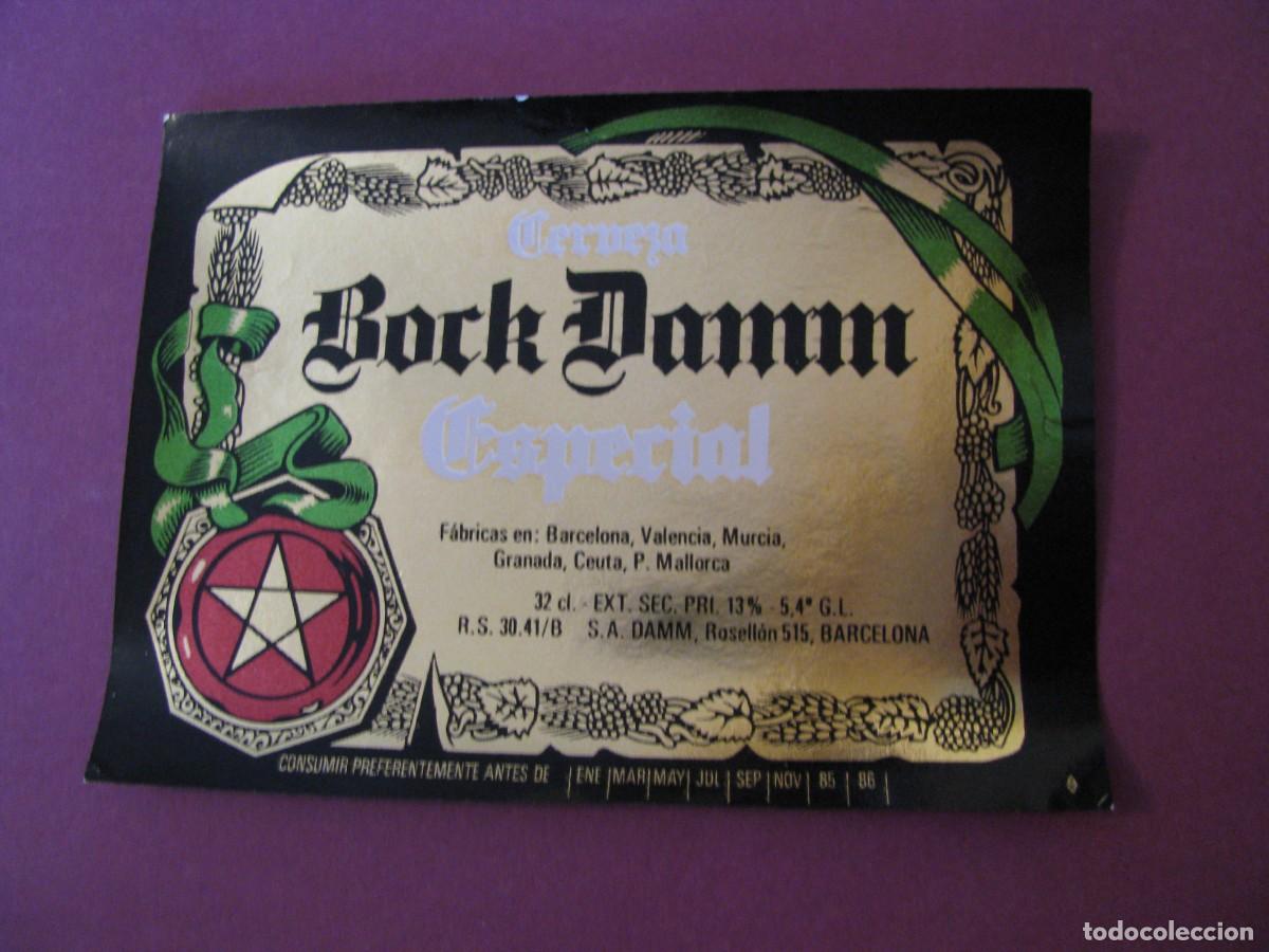 Etiquetas antiguas: ETIQUETA DE CERVEZA BOCK DAMM ESPECIAL. 32 CL.