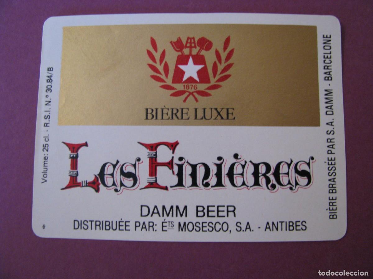 Etiquetas antiguas: ETIQUETA DE CERVEZA LES FINIERES 25 CL.