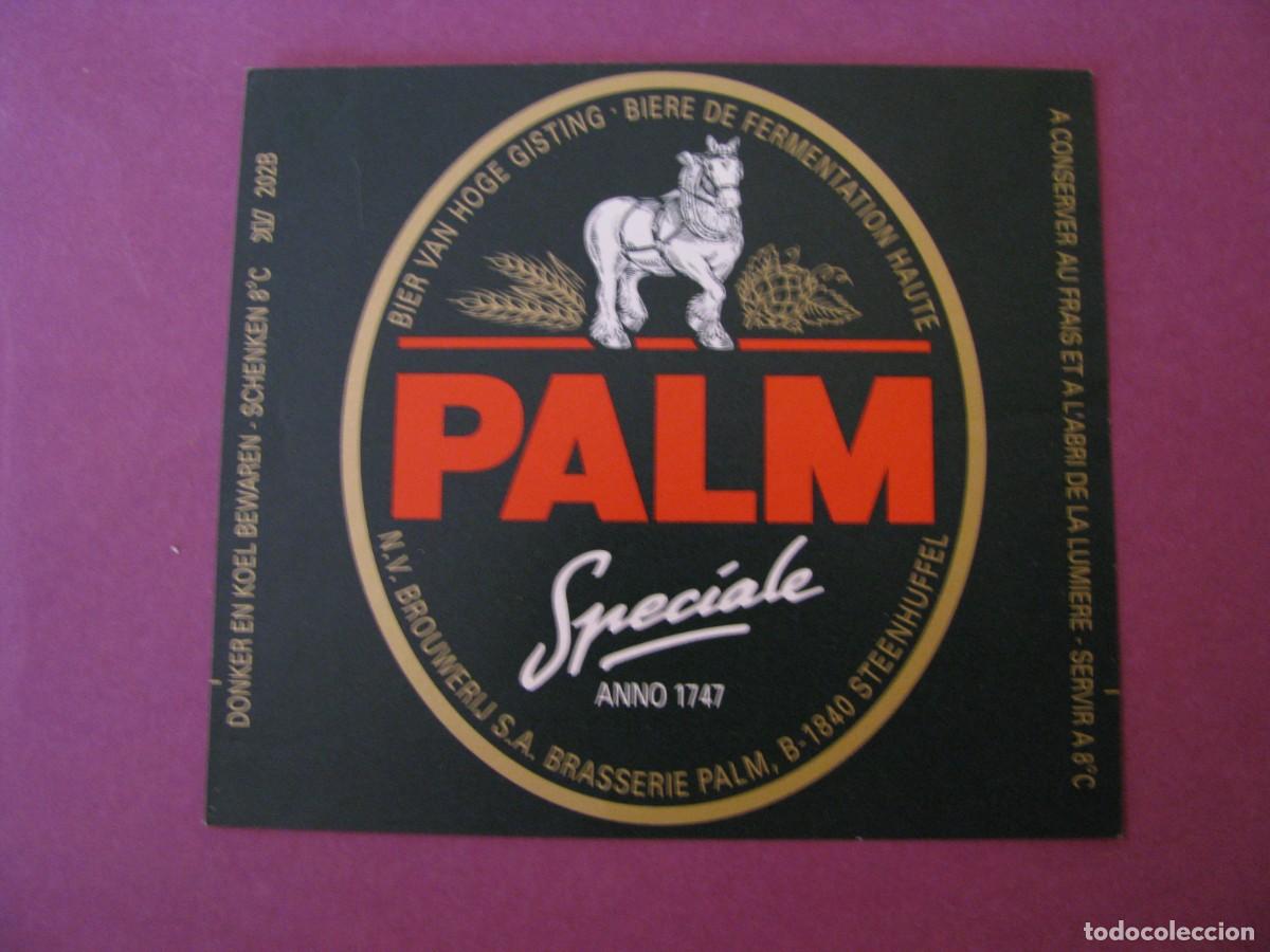 Etiquetas antiguas: ETIQUETA DE CERVEZA PALM SPECIALE, BELGICA