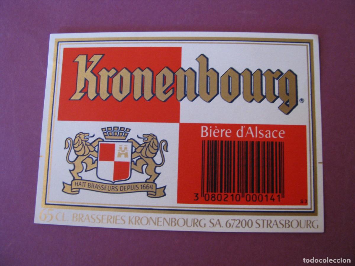 Etiquetas antiguas: ETIQUETA DE CERVEZA KRONENBOURG.