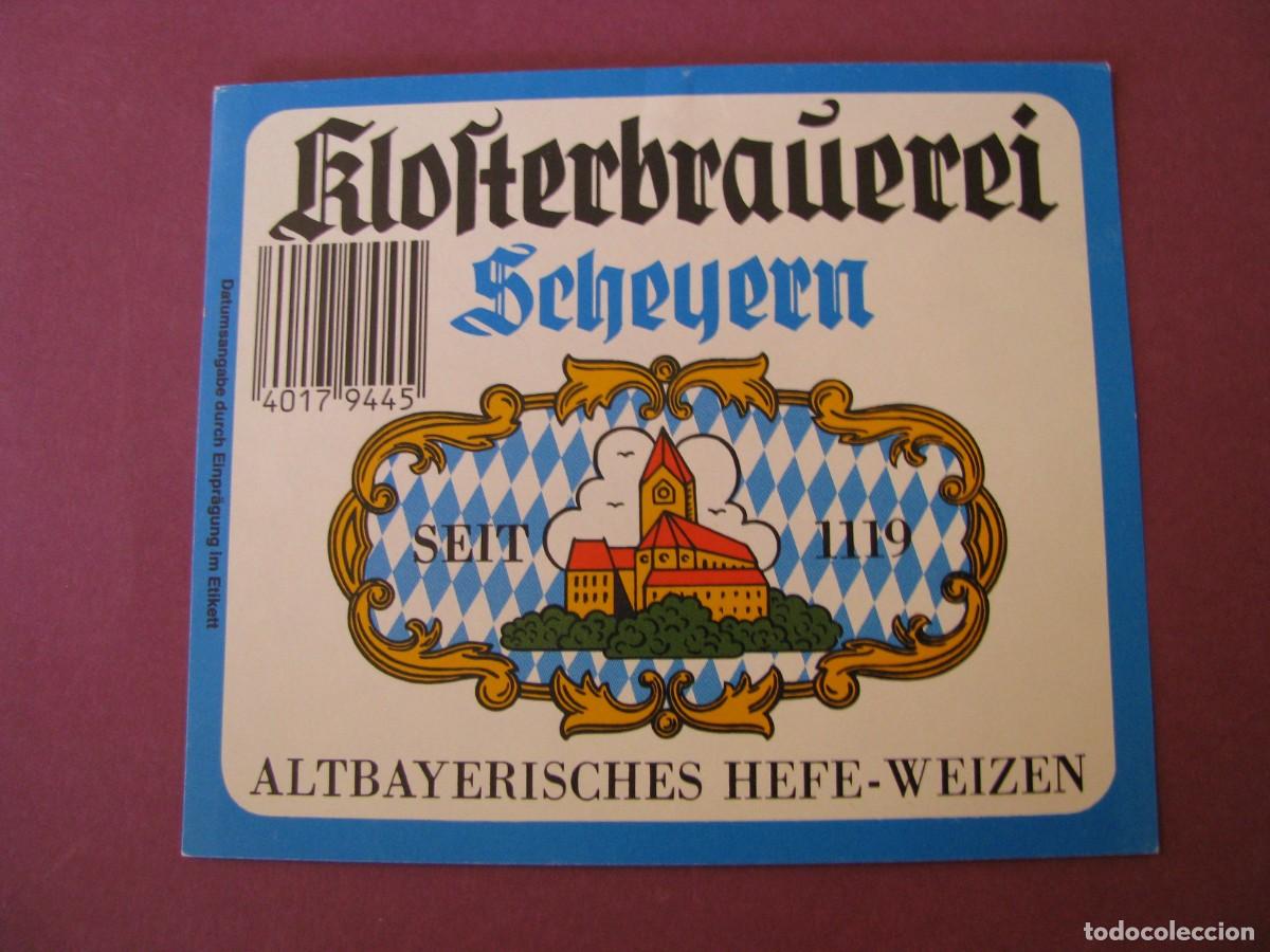 Etiquetas antiguas: ETIQUETA DE CERVEZA KLOSTERBRAUEREI SCHEYERN, ALEMANIA